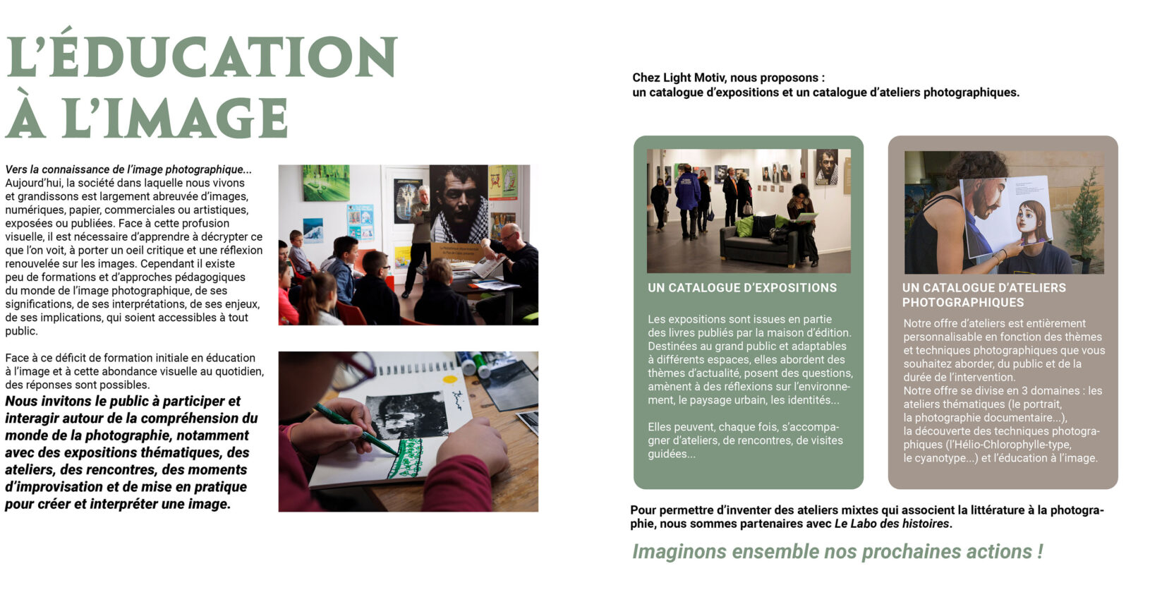 Le programme d'éducation à l'image de l'agence photographique Light Motiv à Lille (Hauts-de-France)
